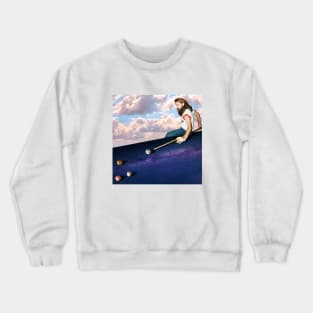 Jesus playing Pool Crewneck Sweatshirt